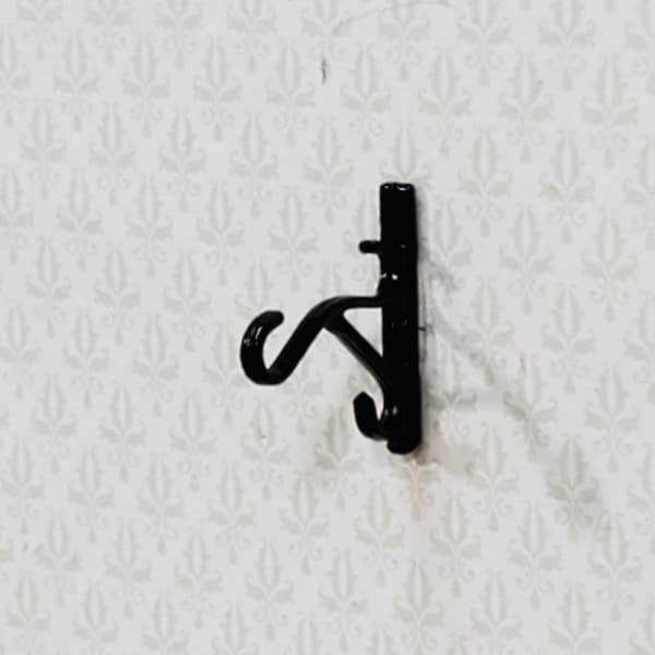 Dollhouse Plant Hanger Wall Hook Black Metal 1:12 Scale Miniature Island Crafts