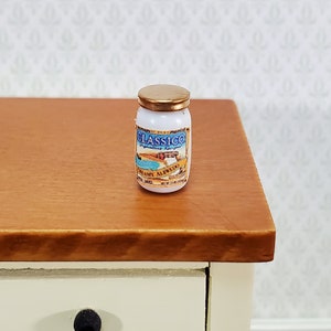 Dollhouse Creamy Alfredo Sauce Classico Jar 1:12 Scale Modern Miniature Kitchen Food