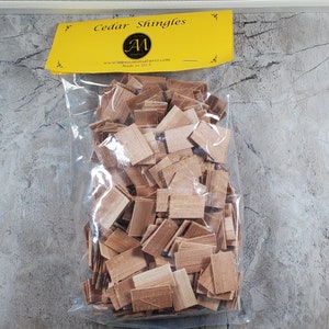 Dollhouse Shingles Small Bag Cedar Wood Square 250 pieces Alessio Miniatures