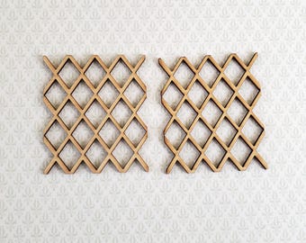Inserto de cristal de ventana con forma de diamante para casa de muñecas, escala 1:12, compatible con miniaturas Houseworks 5000.