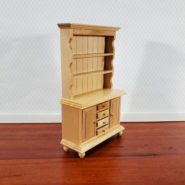 Dollhouse Welsh Kitchen Cabinet Cupboard Light Oak Finish 1:12 Scale Miniature Furniture