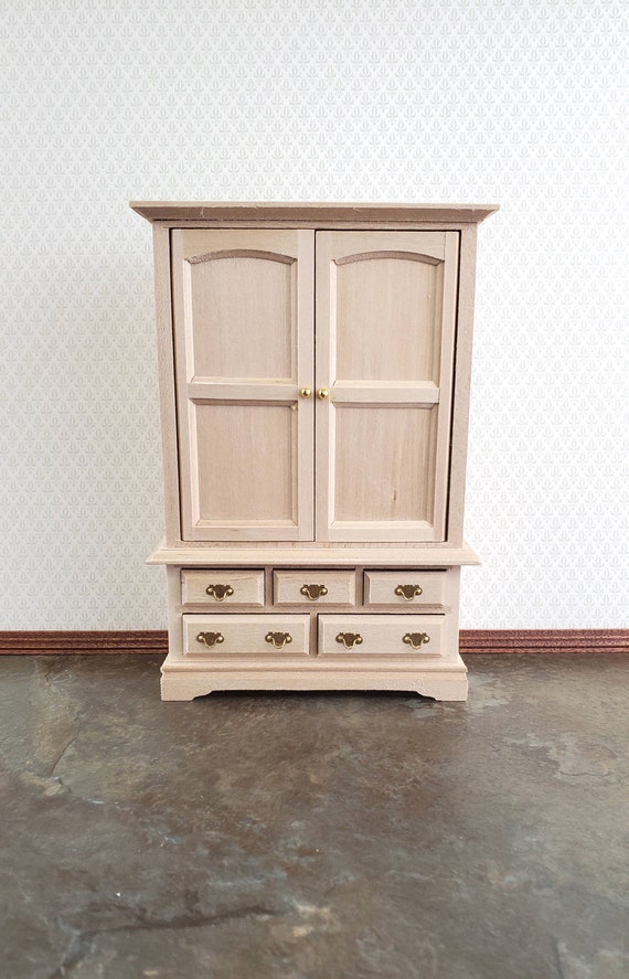 Buy Dollhouse Miniature Blanket Cabinet Cupboard Amoire Large 1 12