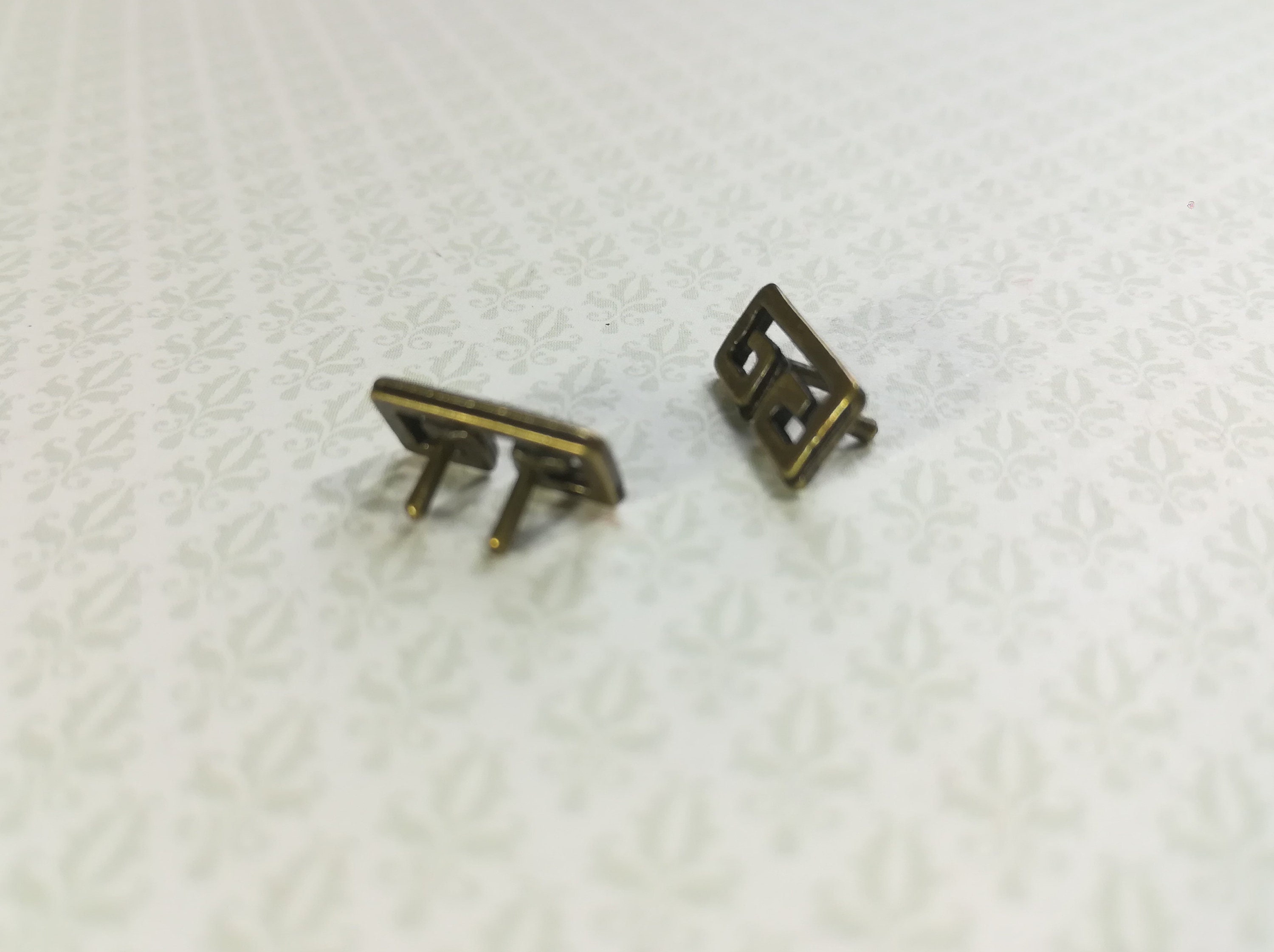 Dollhouse Miniature Drawer Pulls Asian Art Deco Style X2 1 12