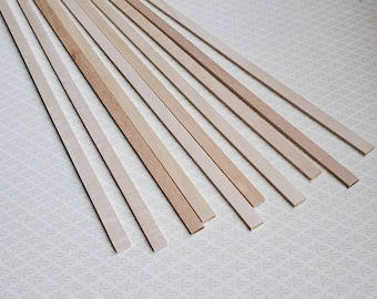 Basswood Wood Strips 10 Pieces Crafts Dollhouse Flooring 1/16 x 1/4 x 12" long