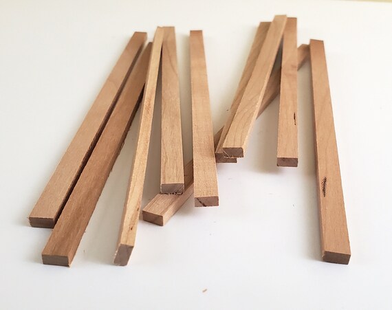 Cherry Wood Strips 10 1/8 X 1/4 X 6 Long Crafts Models Miniatures 