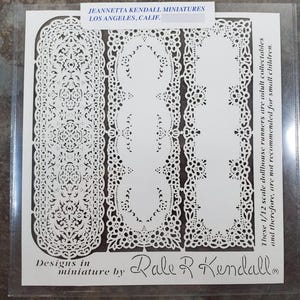 Dollhouse Paper Table Runners x3 Laser Cut 1:12 Scale Miniatures JKM300