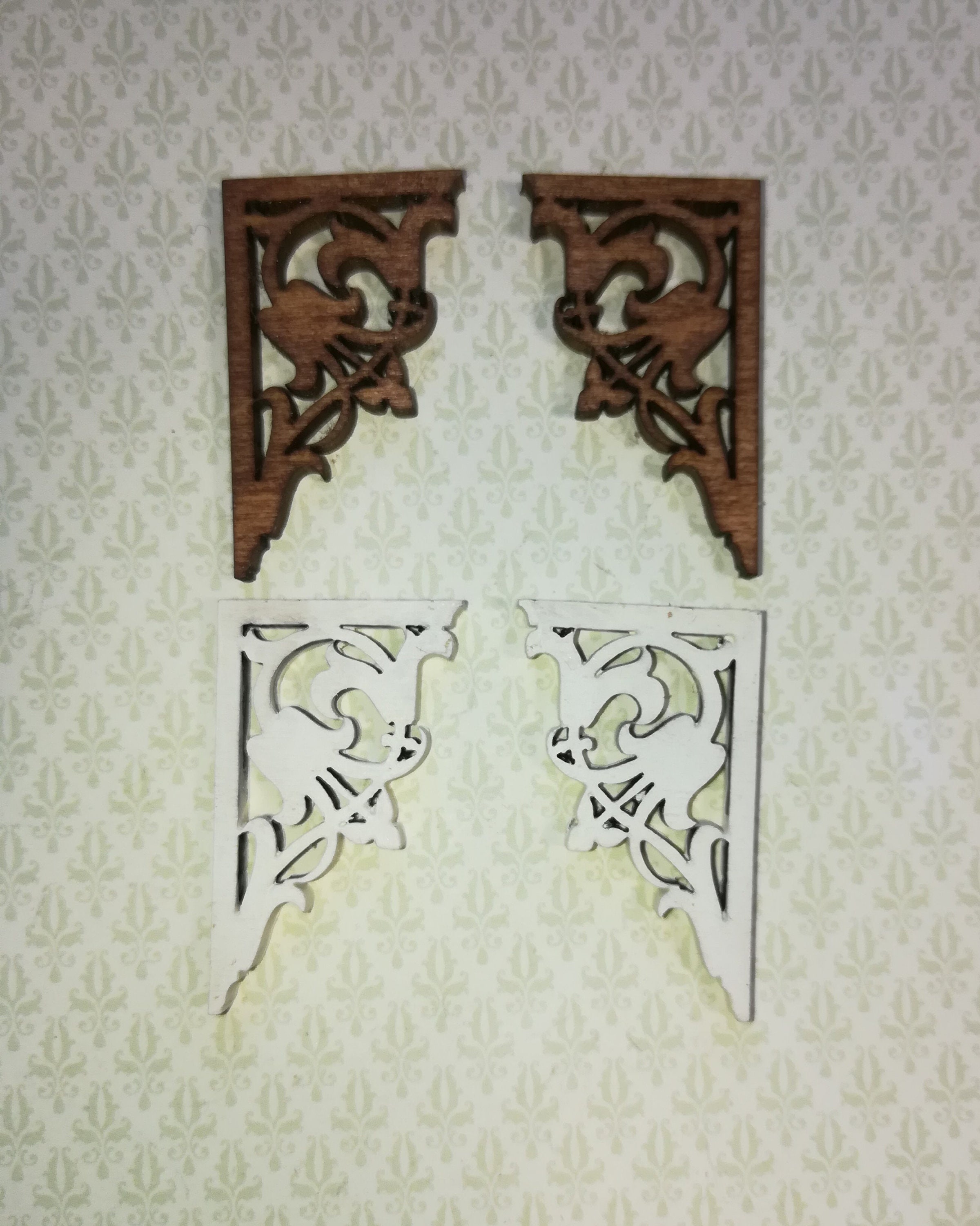 1:12 Scale Victorian Dollhouse Bracket Set