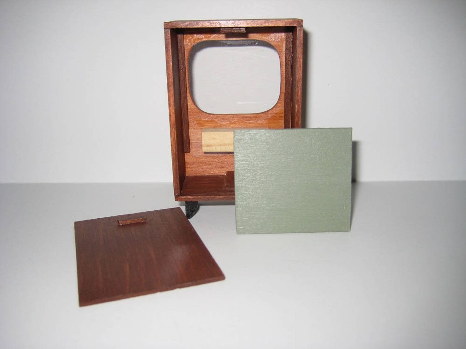 Dollhouse Miniature Retro Style TV Set 112 Scale 1950s 1960s Etsy