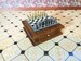 Miniature Chess Set with Metal Magnetic Chess Pieces and Storage Drawer 1:12 Scale 