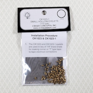 Cir-Kit Eyelets Small Hollow 110 Pack for Dollhouse Tape Wire Set-ups CK1023-1