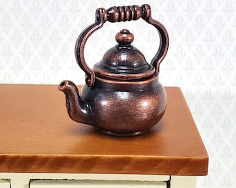 Dollhouse Teapot Kettle Antique Bronze Finish Large Scale Miniature Kitchen