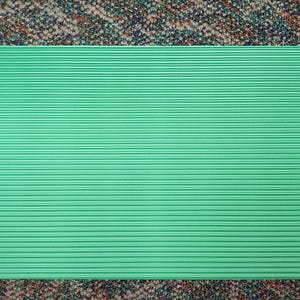 Dollhouse Corrugated Roof Panel Green Plastic 1:12 Scale Roofing Miniature
