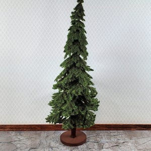 Tall Conifer Evergreen Pine Spruce Tree on Base Scenery 10" Tall Miniature Model RR