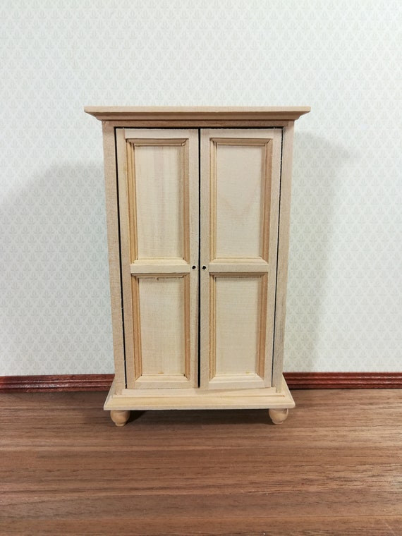 Dollhouse Miniature Wardrobe Armoire Closet Large Furniture Etsy