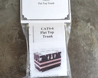 Kit dollhouse miniature 1/12 scale CATS28 Round Top Trunk USA 