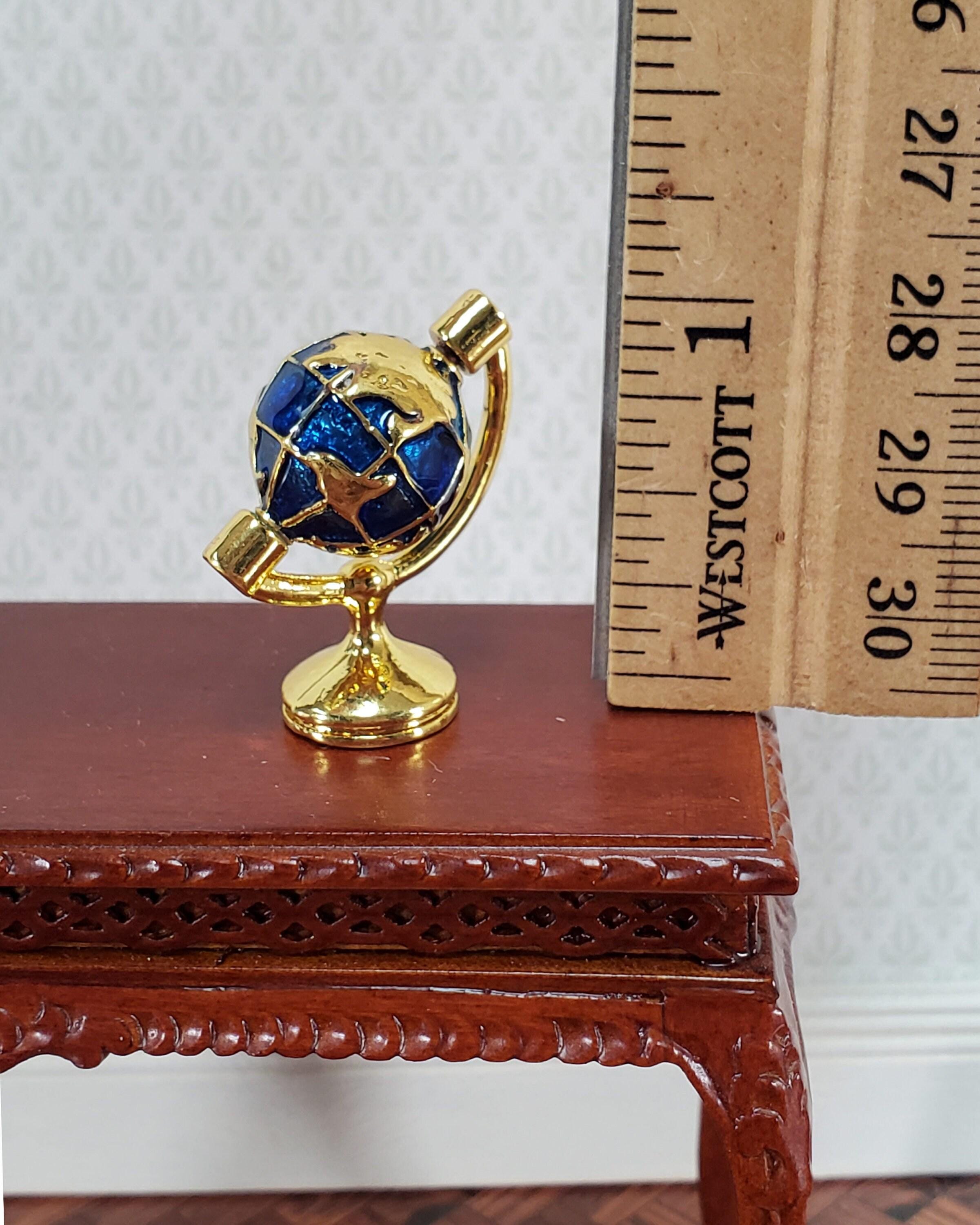 ドールハウス 地球儀 デスクトップ装飾アクセサリー 金属製 1:12