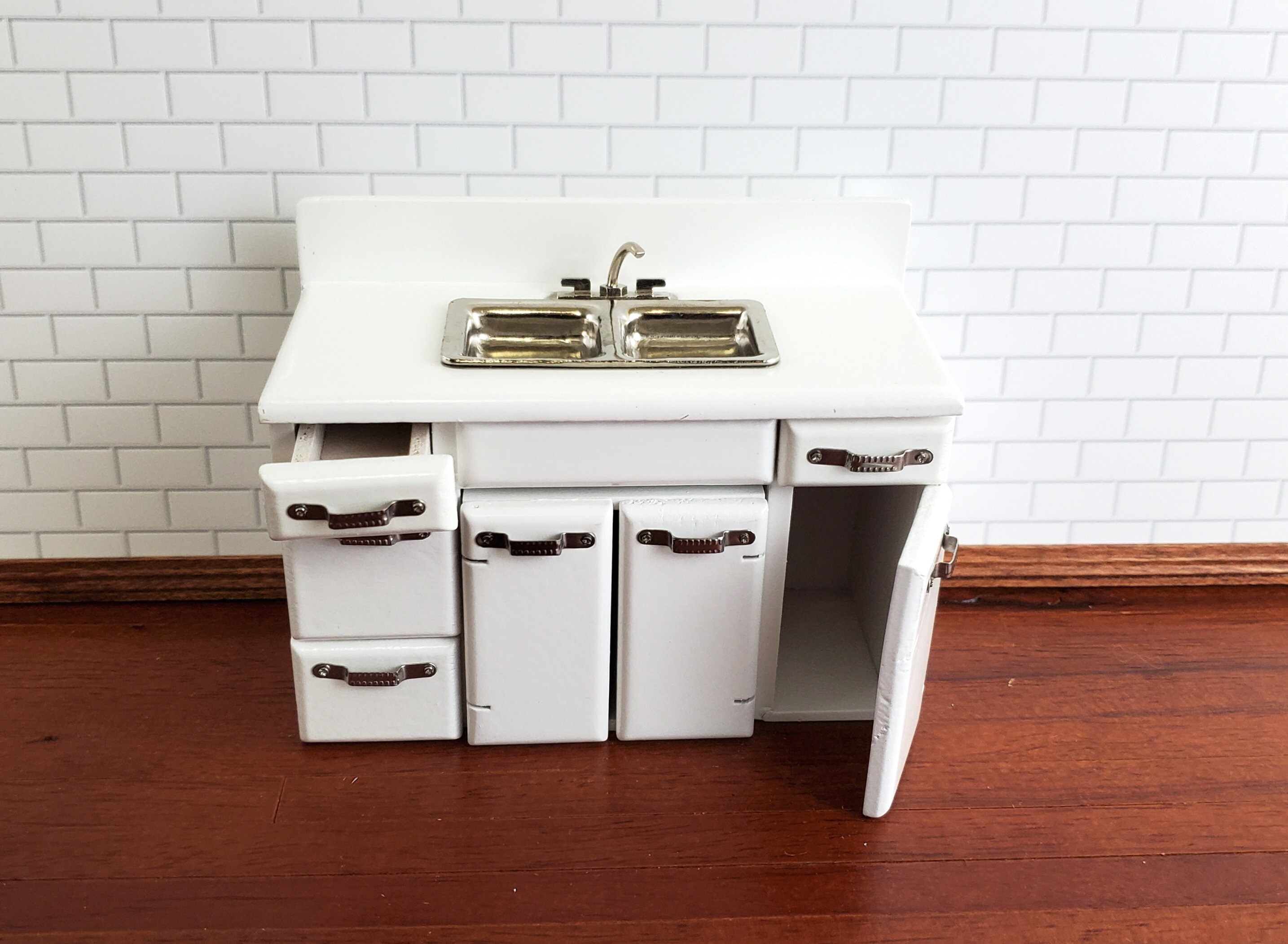 Dollhouse Miniature Kitchen Sink With 1950s Retro Etsy