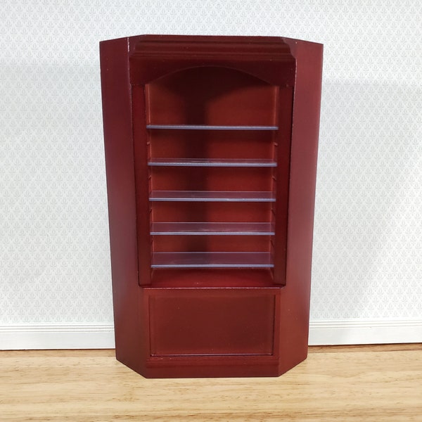 Corner Display Cabinet, White ON SALE - Dollhouse Junction