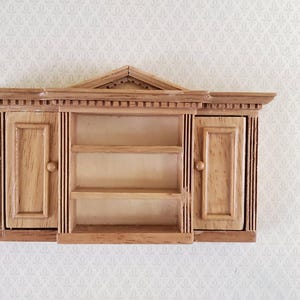 Dollhouse Kitchen Shelf Cupboard Wood Light Oak 1:12 Scale Miniature Furniture