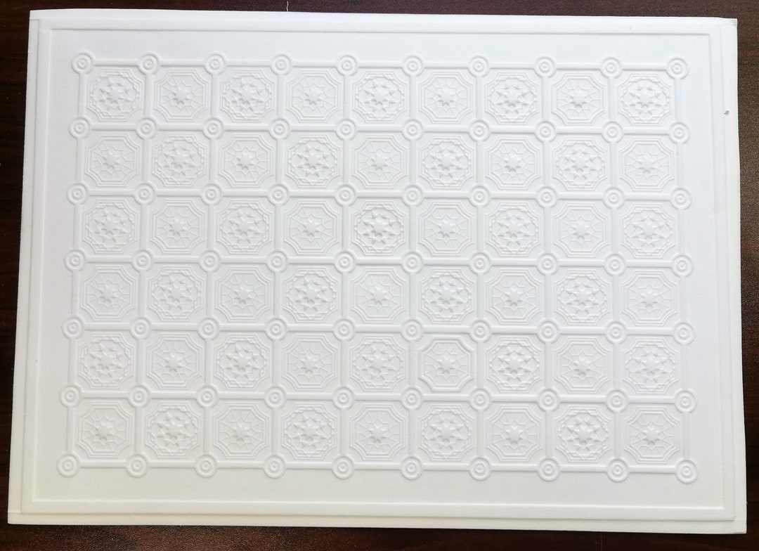 Dollhouse Ceiling Paper Embossed Textured Foam Board 112 Scale World