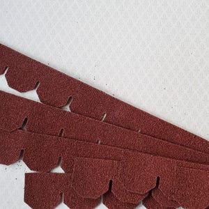 Dollhouse Miniature Asphalt Shingles Red Hexagon 1:12 Scale #4002H 144-157 Sq Inches