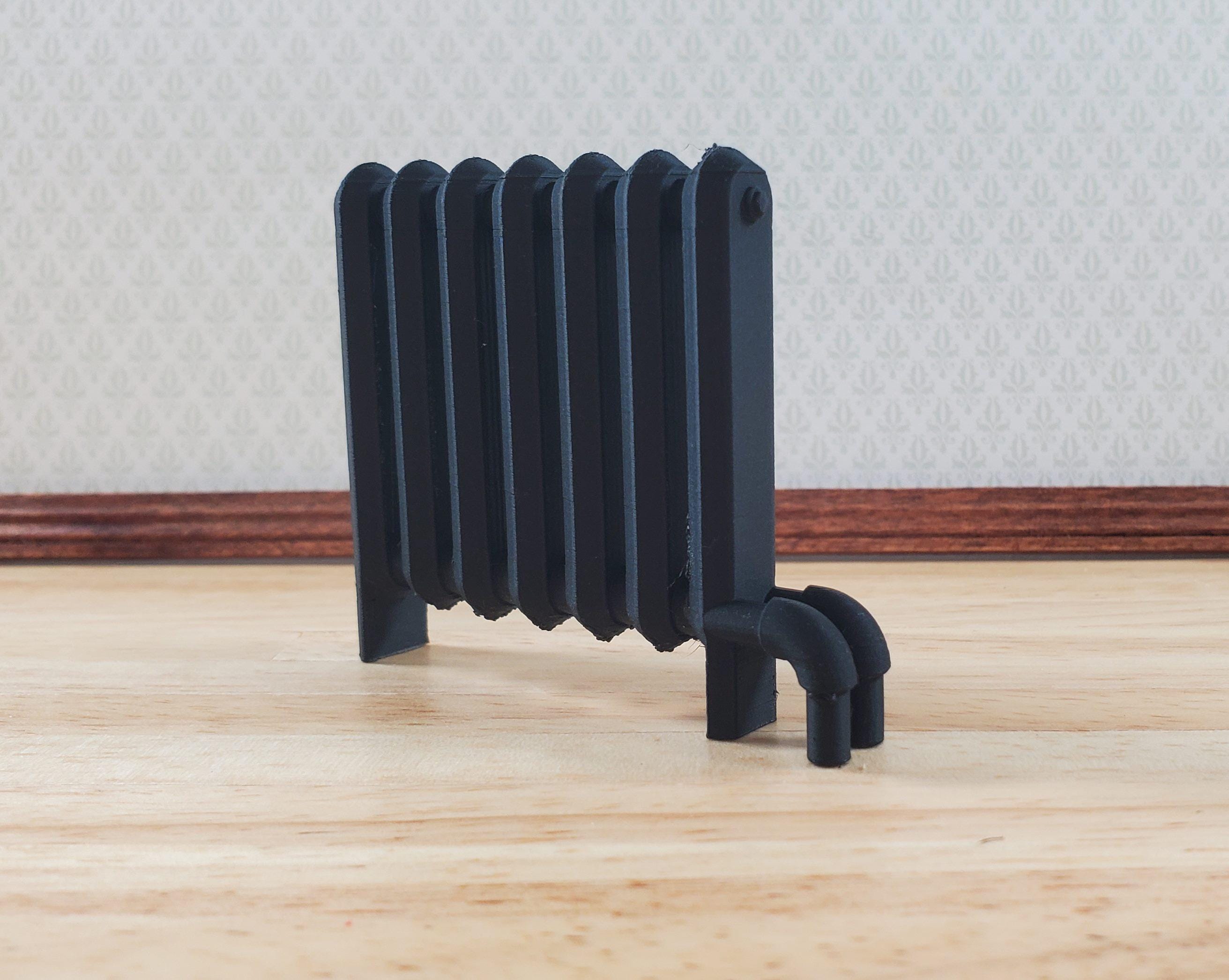 Miniature Radiator Modine Miniature Radiator Black Classic Style 1:12 Scale Prop Dollhouse ...