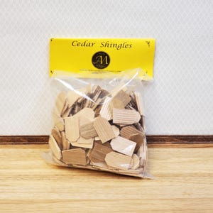 Dollhouse Shingles Cedar Wood Hexagon 1:12 Scale 250 pieces Alessio 51B