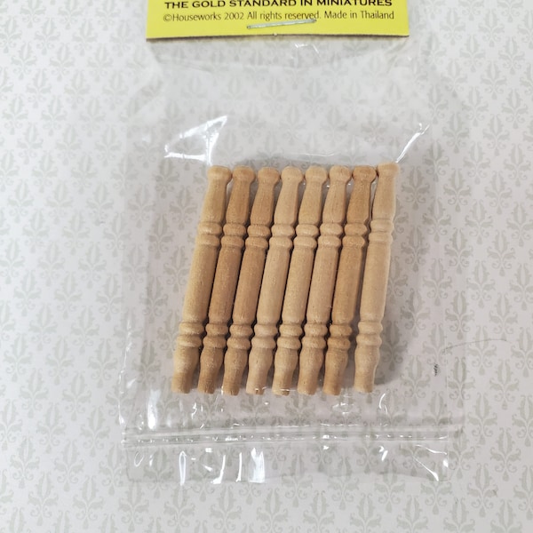 Dollhouse Chair Legs Spindles Small Wood for Building x8 1:12 Scale 1 3/8" Long HW12017