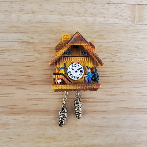 Dollhouse Cuckoo Clock Resin Honey Color by Reutter 1:12 Miniature Scale German Style