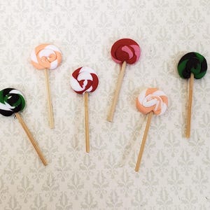 6 Bunte Miniatur Essen Lutscher im Puppenhaus 1:12 Set