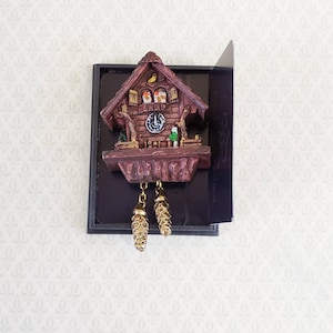 Dollhouse Miniature Cuckoo Clock Resin by Reutter 1:12 Scale German Style