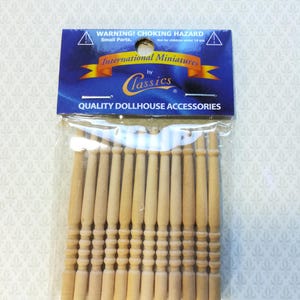 Dollhouse Miniature Spindles Stair Balusters 1:12 Scale 2 5/8" Tall posts