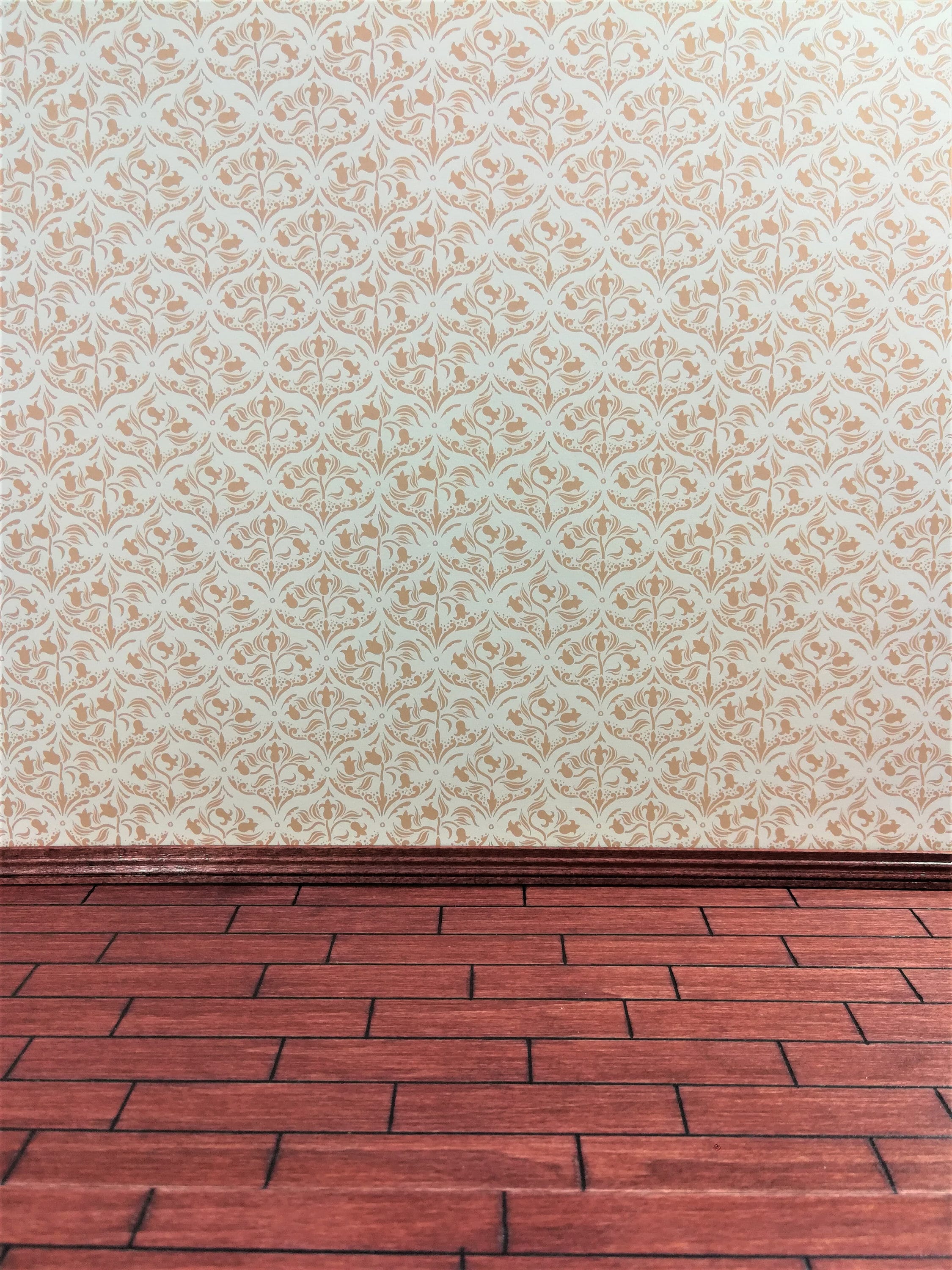 Dollhouse Miniature Wallpaper   Tulip