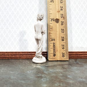 Dollhouse Nude Female Garden Statue Aged Gray Small fairy garden Miniatures image 3