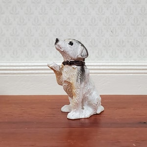 Dollhouse Puppy Dog Jack Russel Terrier &quot;Shake&quot; 1:12 Scale Miniature Pet Cast Resin