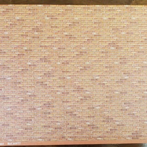 Dollhouse Miniature Red Orange Brick Seamless Embossed Paper 1:12 Scale World Model