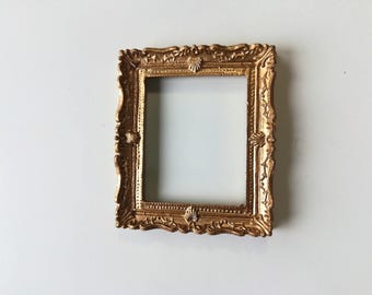 Miniatur-Gold Bilderrahmen 1:12 – Leer, Für Puppenhäuser & Dioramas, Von Melody Jane
