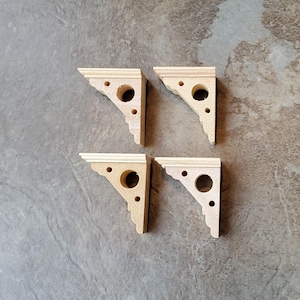 Dollhouse Miniature Wood Corbels or Brackets Houseworks 1:12 Scale Set of 4