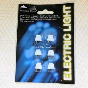 Dollhouse Miniature Plugs for 12 Volt Light Fixtures 6 Pieces 1:12 Scale