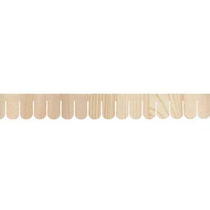 Dollhouse Shingles Wood Strips Fishscale 12 pieces 12&quot; long 1:12 Scale Miniature