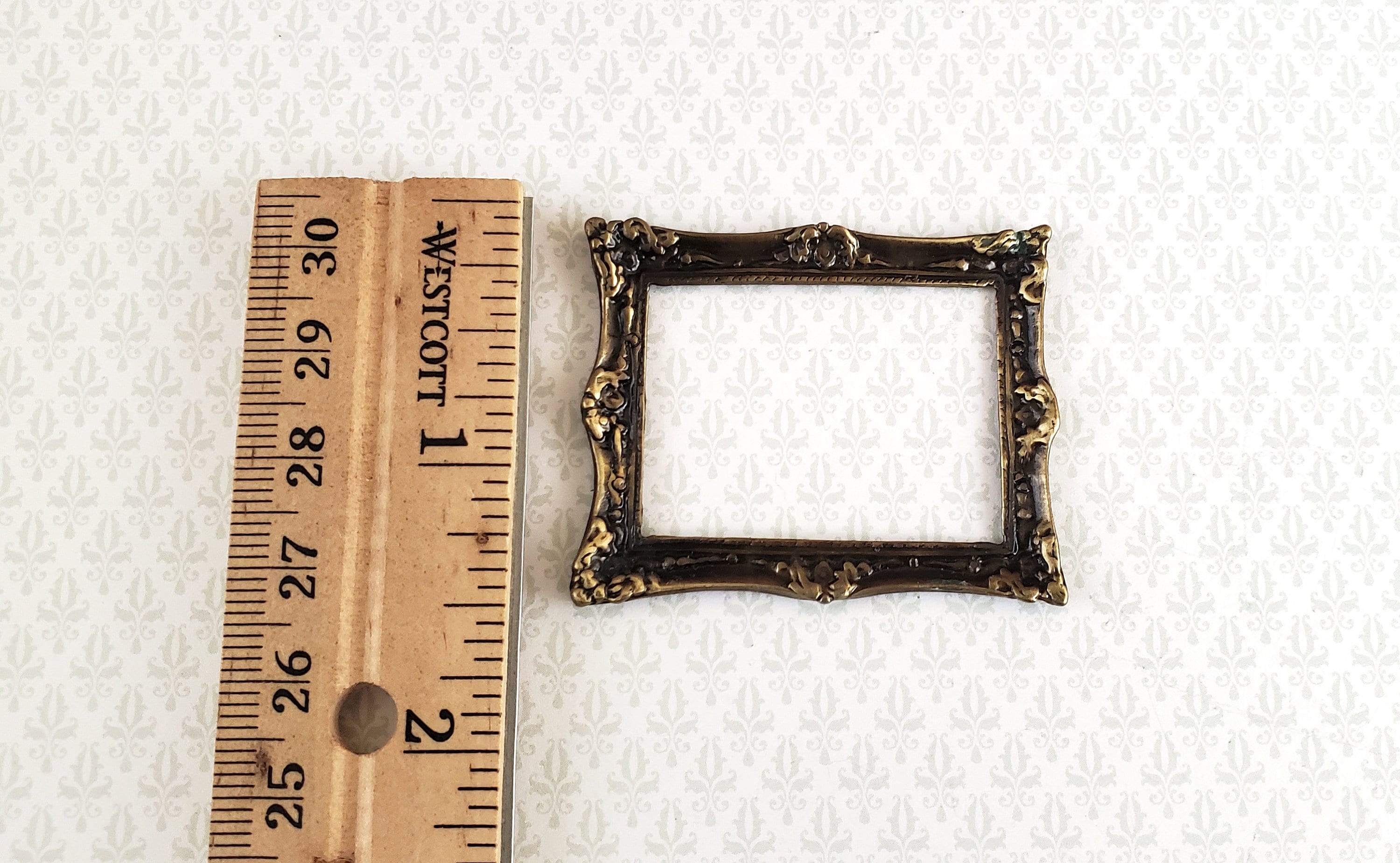 Dollhouse Miniature Picture Frame Metal Antique Bronze for Etsy