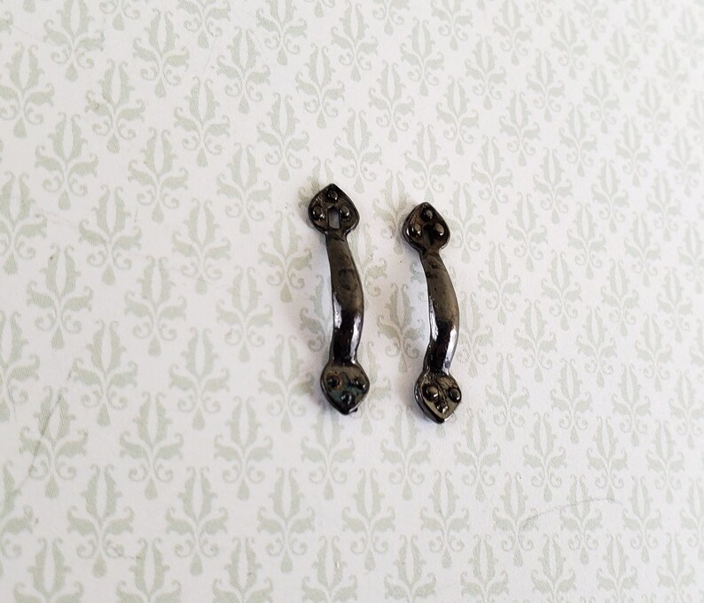 Dollhouse Miniature Door Handles With Keyhole Tudor Style X2 Etsy