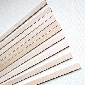Dollhouse Miniature Wood Strips x10 Flooring 3/32 x 3/8 x 12" long Basswood 1:12 Scale