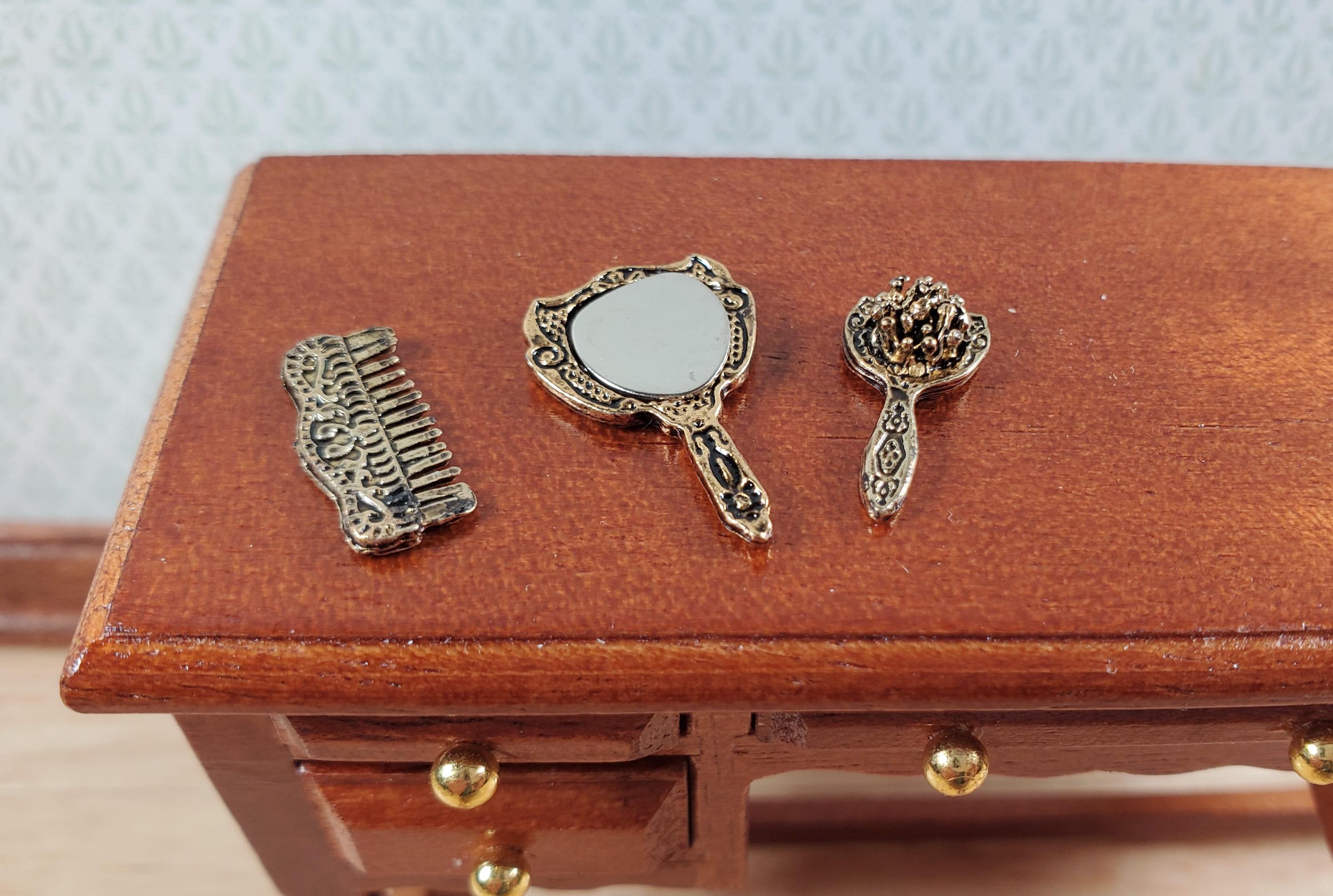 Comb and brush mirror set antique - Etsy 日本
