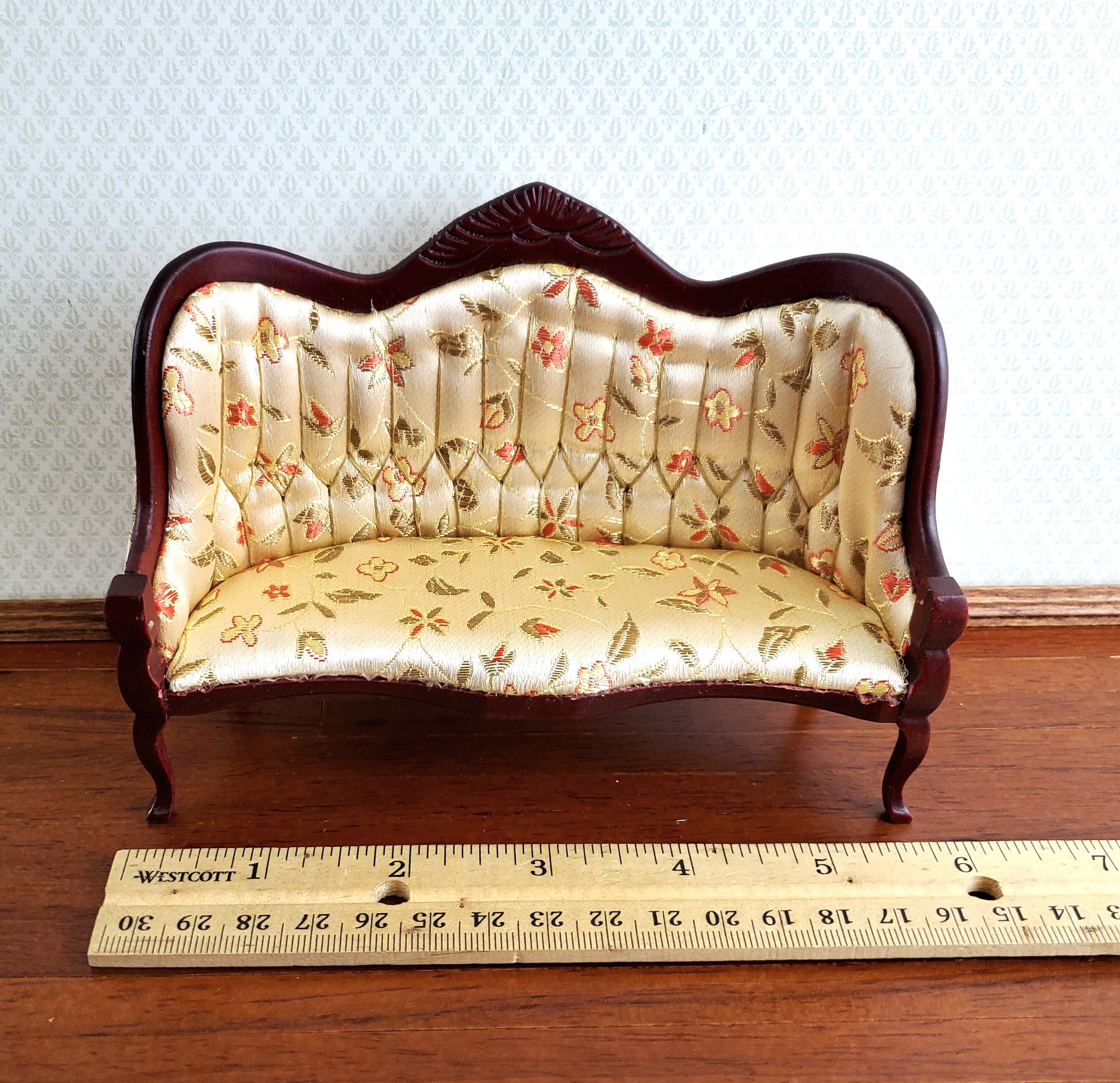 Miniature cheap dollhouse sofa