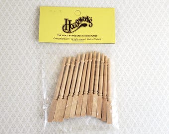 Dollhouse Miniature Spindles Stair Balusters 1:12 Scale 2 1/2" Tall posts HW7025