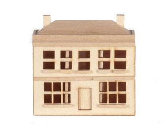 Dollhouse Miniature 1:144 Scale Dolls House Front Opening 6 Rooms Unfinished