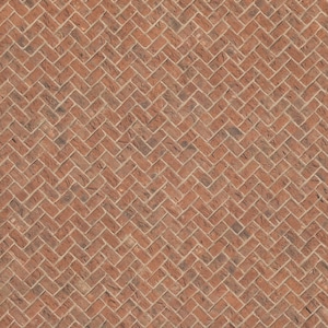 Miniature Weathered Brick Embossed Paper Herringbone Pattern 1:12 Scale Scenery
