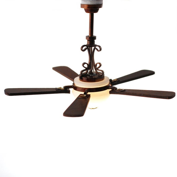 Dollhouse Ceiling Fan Light 5 Blade 1 12 Scale Miniature Dollhouse Ceiling Fan Light 5 Blade 1, Miniature Ceiling Fan For Dollhouse