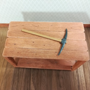 Dollhouse Miniature Pick Axe Large Gold Miners Tool 1:12 Scale Metal